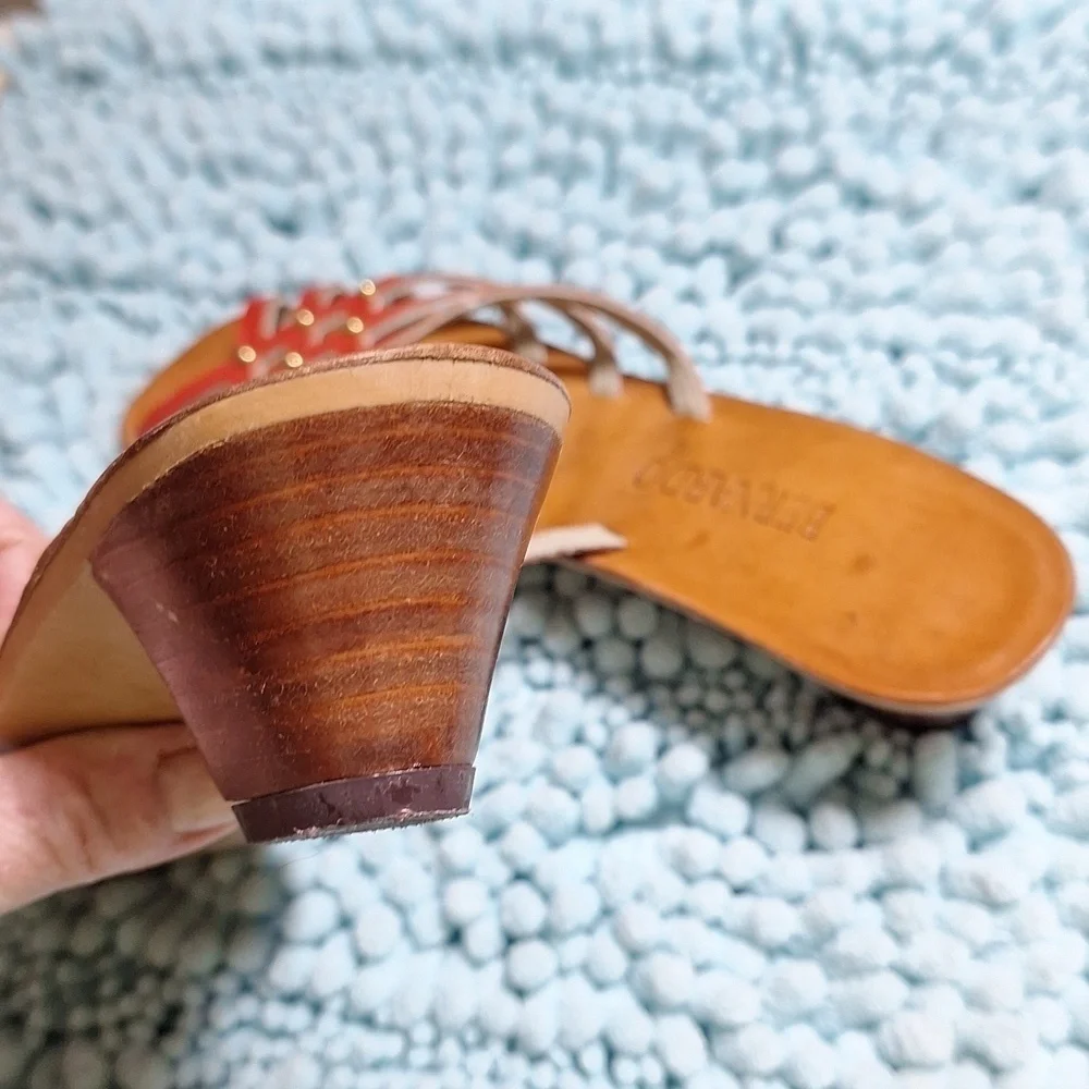 Bernardo  high quality red leather sandles, 7 1/2